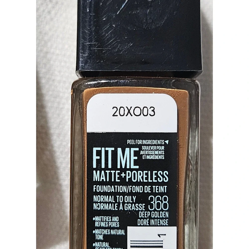 Maybelline‎ Fit Me Matte Poreless Foundation Deep Golden 368 4 Bottles
